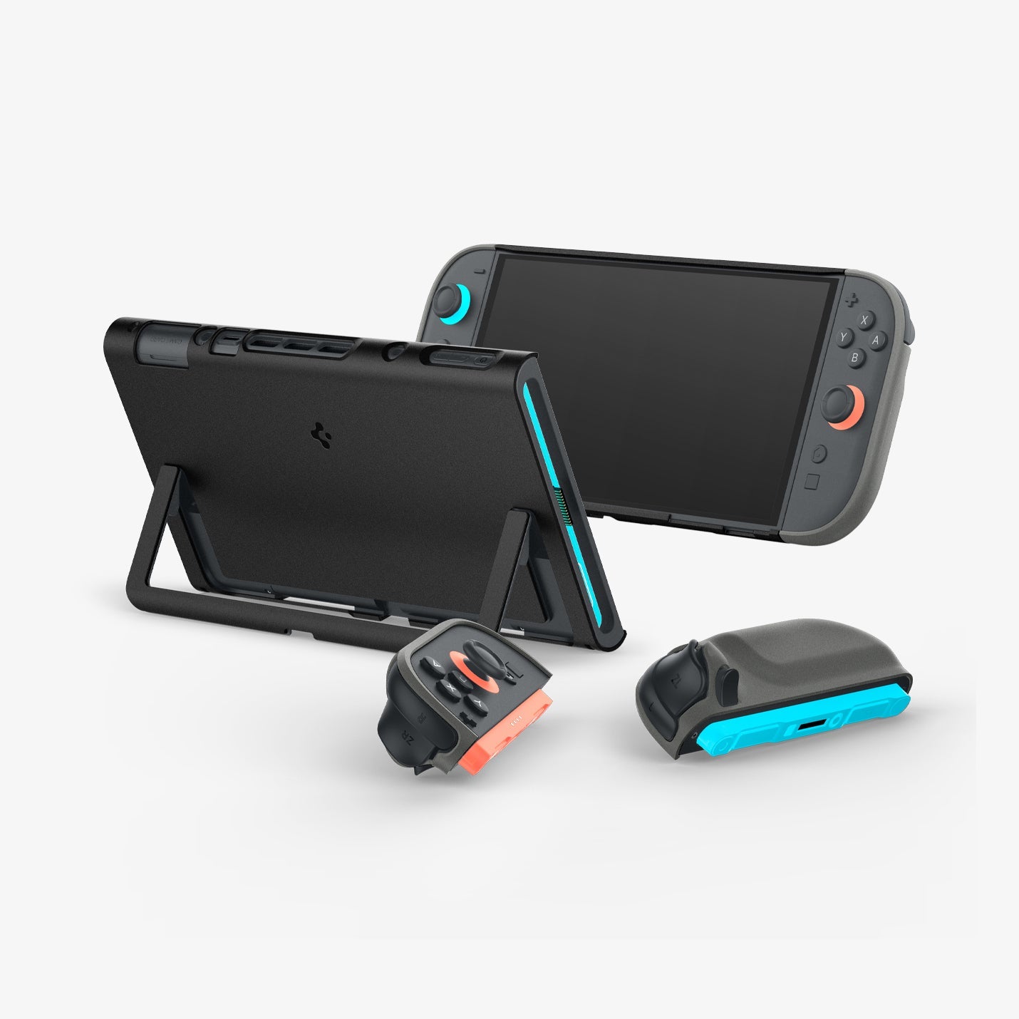 ACS10206 - Nintendo Switch 2 Case Nano Pop in Black Sesame showing the back and side, front of the device