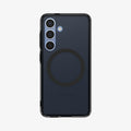 ACS09005 - Galaxy S25 Case Ultra Hybrid Metal Ring (MagFit + Qi2 Ready) in Frost Black showing the back