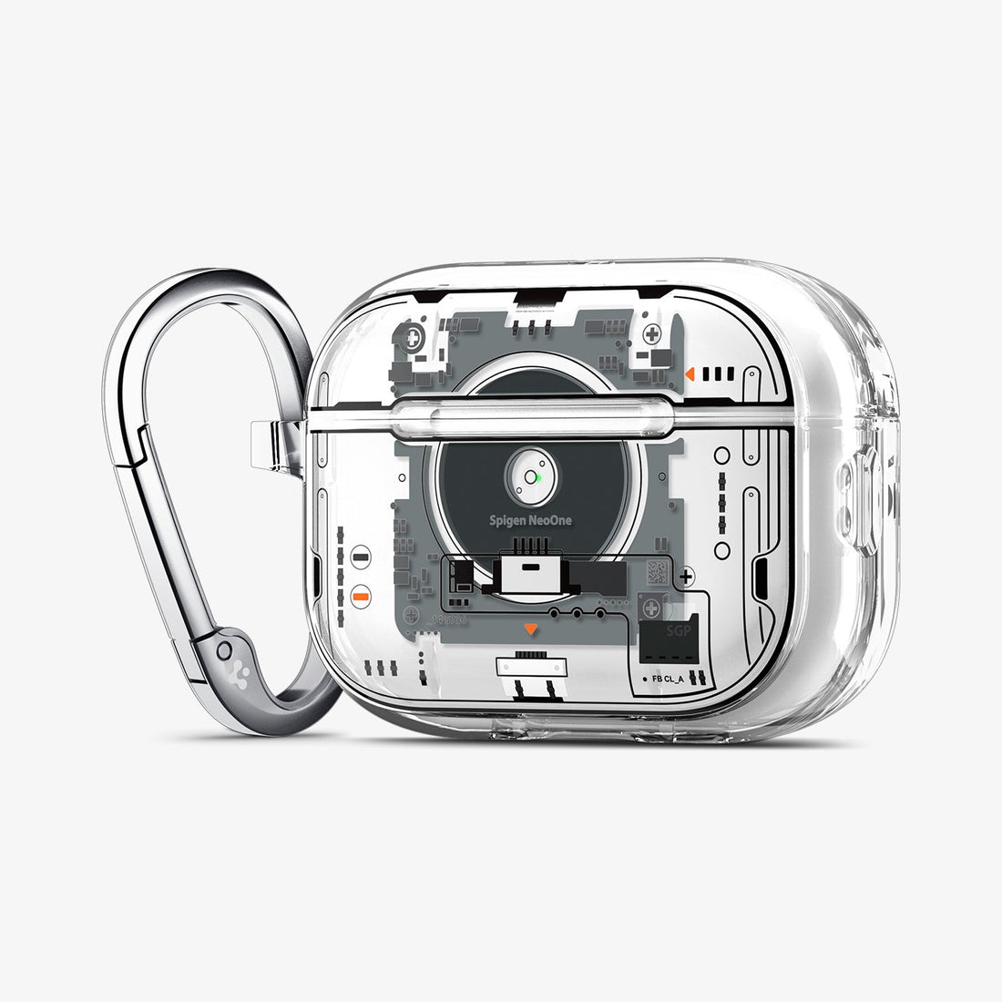 ACS09824 - AirPods Pro 3 Series Ultra Hybrid Neo One (MagFit) showing the front and side with carabiner