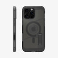 ACS09070 - iPhone 16 Pro Max Case Tough Armor T AI (MagFit) in Frost Black showing the back and side