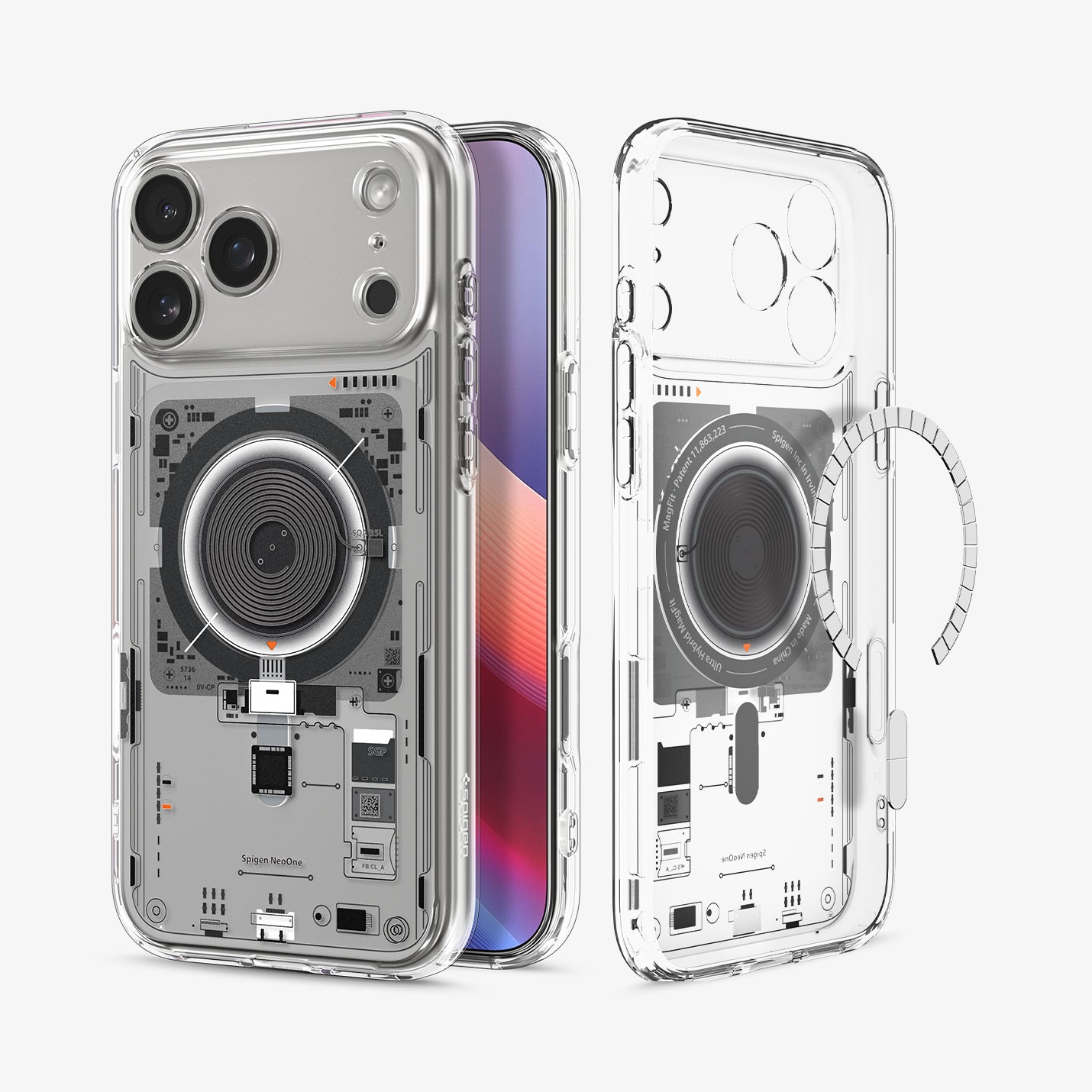 ACS10043 - iPhone 17 Pro Max Ultra Hybrid Neo One (MagFit) showing the back, partial inner, partial front and sides