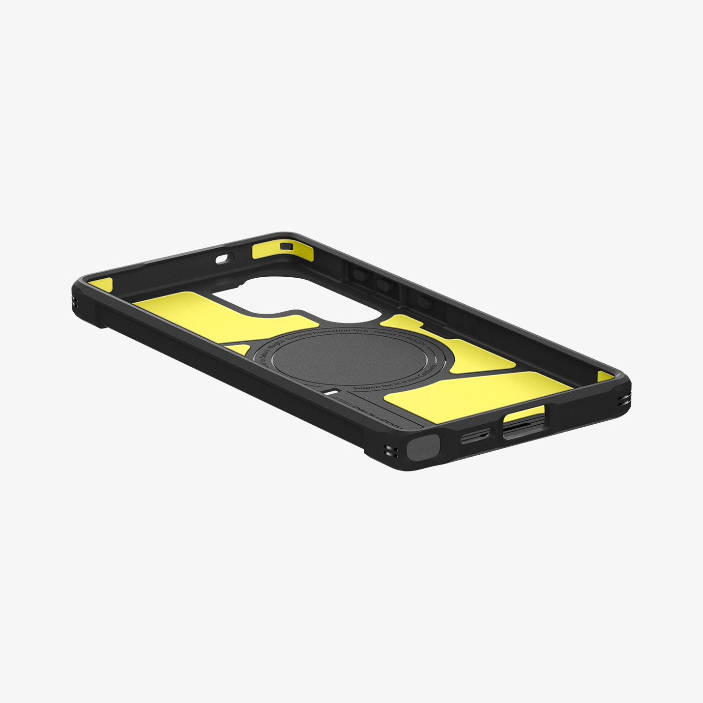 ACS08964 ACS09008- Galaxy S25 Ultra Case Tough Armor AI (MagFit) in Black showing the inner, partial side and bottom of a case