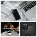 AGL05213 - iPhone 15 / 15 Plus Optik Pro Lens Protector in black even better with cases. show detail.