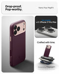 ACS09914 - iPhone 17 Pro Max Case Nano Pop (MagFit) in burgundy bean 