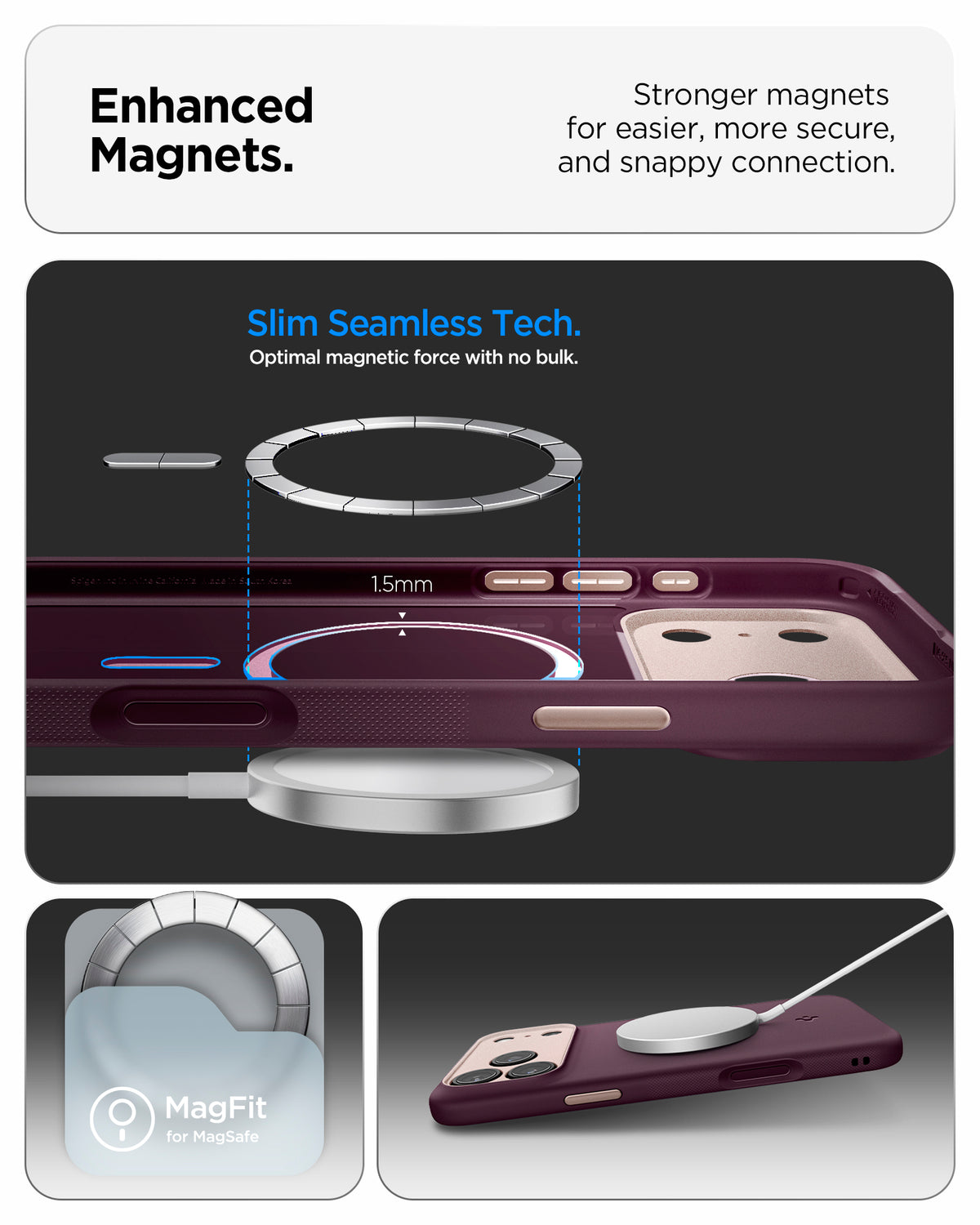 ACS09967 - iPhone 17 Pro Case Nano Pop (MagFit) in burgundy bean 