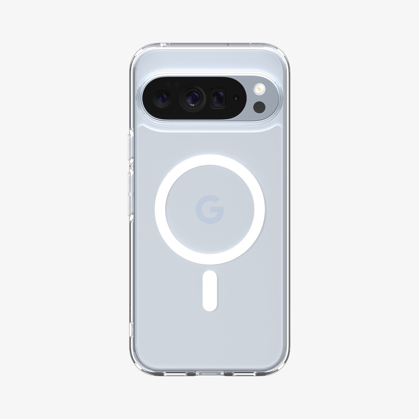 ACS09725 - Pixel 10 Pro XL Case Ultra Hybrid Metal Ring (MagFit) in crystal clear showing the back
