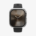 ACS08602 - Apple Watch 10 (46mm) Case Thin Fit in Crystal Clear showing the front and partial sides