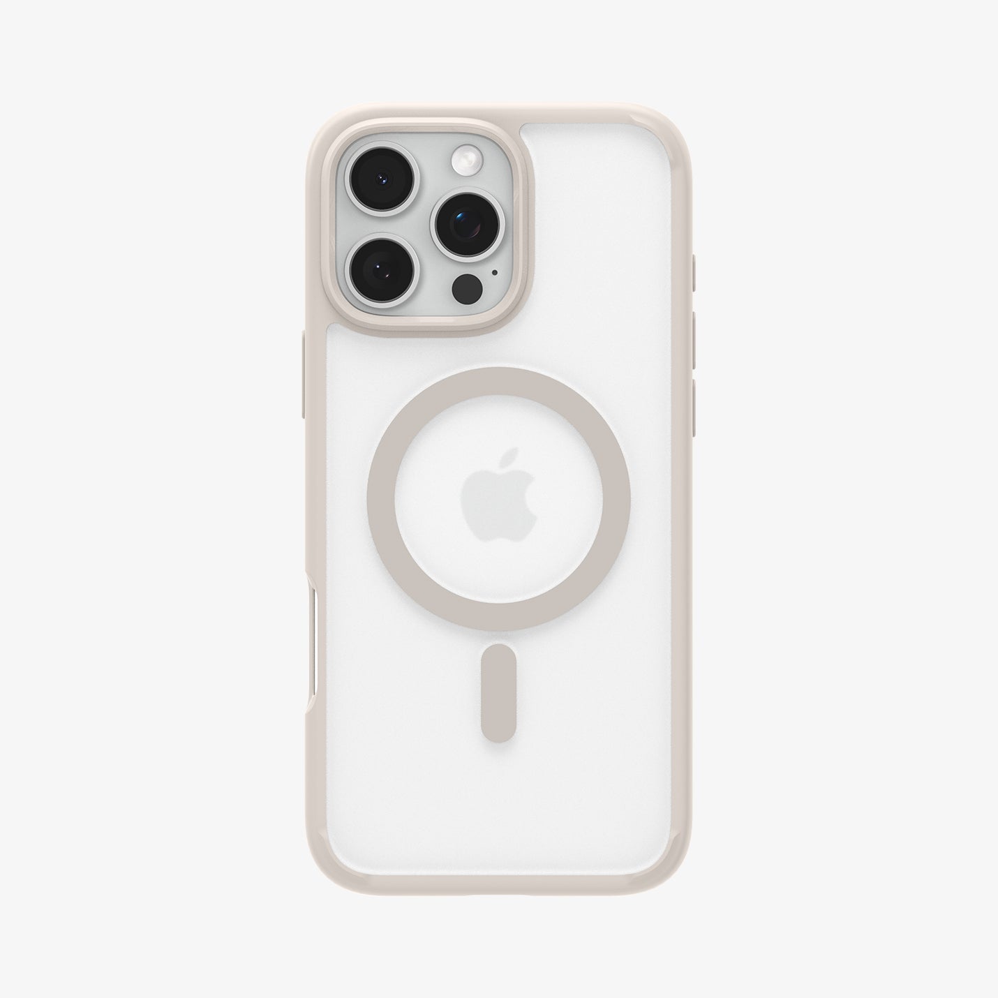 ACS08382 - iPhone 16 Pro Max Case Ultra Hybrid (MagFit) in Frost Natural Titanium showing the back