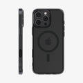 ACS08507 - iPhone 16 Pro Max Case Ultra Hybrid T (MagFit) in Frost Black showing the back and side