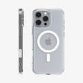 ACS08505 - iPhone 16 Pro Max Case Ultra Hybrid T (MagFit) in White showing the back and side view
