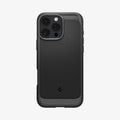 ACS08115 - iPhone 16 Pro Case Rugged Armor (MagFit) in Matte Black showing the back