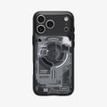 ACS10042 - iPhone 17 Pro Max Case Ultra Hybrid Zero One (MagFit) in Zero One Black showing the back