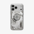 ACS10072 - iPhone 17 Pro Case Ultra Hybrid Zero One (MagFit) in Zero One Natural Titanium showing the back