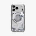 ACS10040 - iPhone 17 Pro Max Case Ultra Hybrid Zero One (MagFit) in Zero One White showing the back