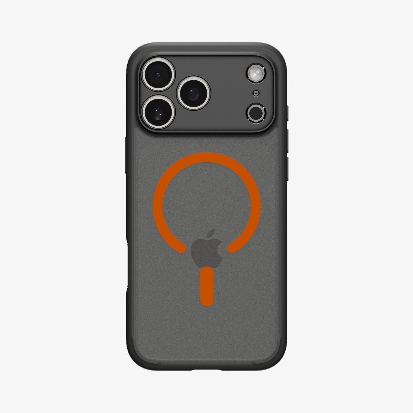 ACS10480 - iPhone 17 Pro Max Ultra Hybrid (MagFit) in Frost Black Orange showing the back